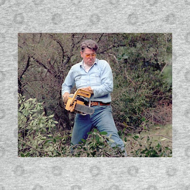 Chainsaw Reagan by joeseye